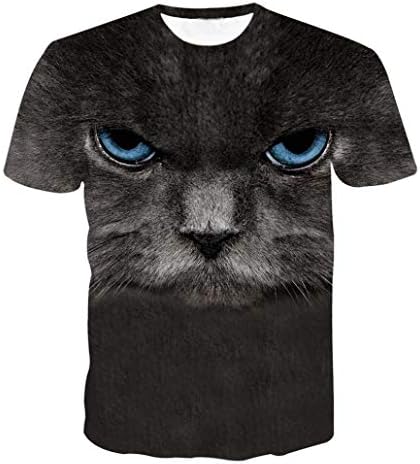 ilh Men Deals T-Shirt, ZYooh 2018 Funny Boys Men 3D Graphic Kitty Sky Printed Cat Short Tee Tops by ZYooh