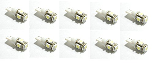 10-pack, LED Bulbs Warm White for Malibu Landscape Lighting SMD 168 T10 Wedge 12V