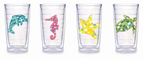 Click Here to See More Images Tervis 16 oz. 4-pc. Mosaic Sea Life Tumbler Set