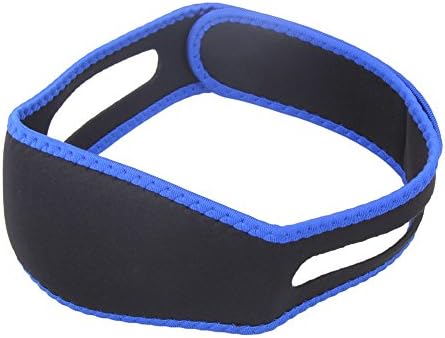 SnoreTecPro-Personal Adjustable Stop Snoring Chin Strap (Black/Blue)