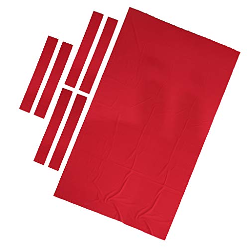 Baosity Professional Pool Table Felt Snooker Billiard Table Cloth Felt for 9ft Table - Red