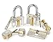 Hancel 6-Pack Lock Set Transparent Training Cutaway Crystal Pin Tumbler Keyed Padlock for Locksmith Practice (6-pack)