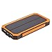 Soluser Portable Dual USB Solar Battery Fast Charger External Battery Pack, Solar Phone Charger Power Bank with 6LED Flashlight for Smartphones, Tablets, Cameras