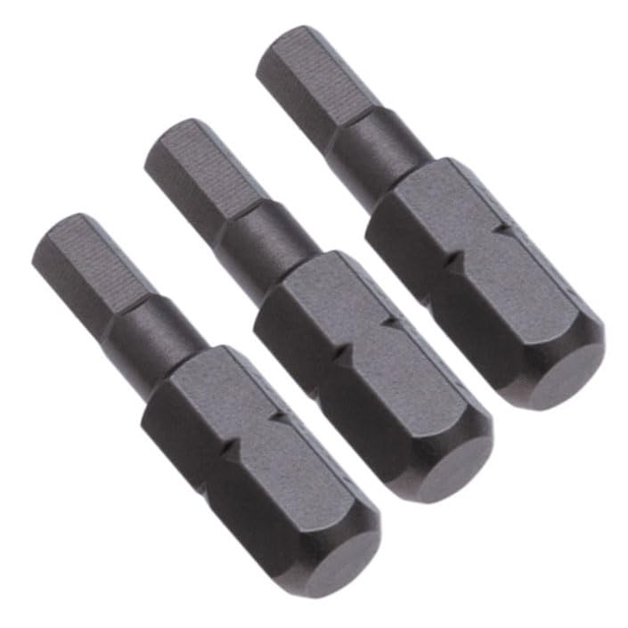 3mm Hex Bit, H3 Allen Key Drill Bit, 3mm x 25mm Hexagon Screwdriver, 1/4" Hex Shank Insert for Screwdrivers, Cordless Drills, and Impact Drivers (3 pcs)
