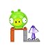 Power Brand 4 Different Angry Birds Knex Set with 2 Characters