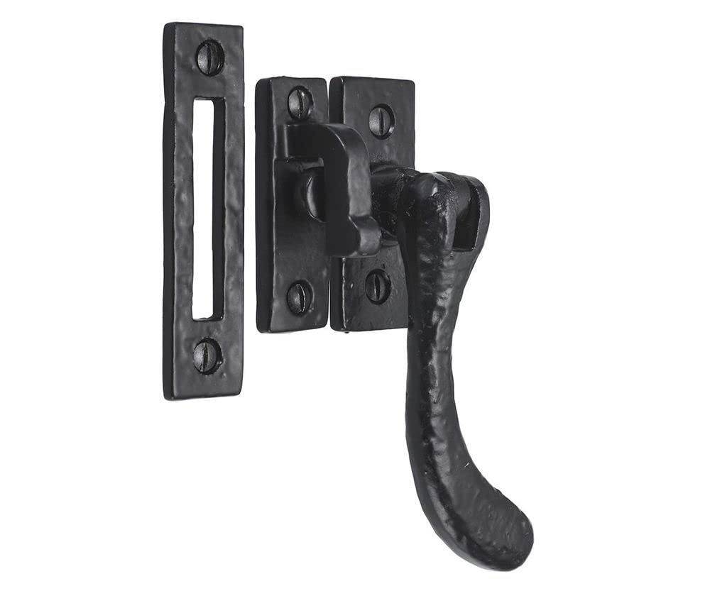 Old Hill Ironworks 58mm x 24mm Antique Bulb End Reversible Casement Fastener - Black