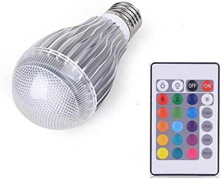 CALOVERWireless Color Changing Led Light Rgb Multi Color Mgic Bulb with Remote for Home Decoration,night Light,bar,party,holiday Decoration (10 Watts)