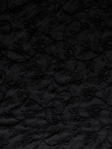 Dupatta Bazaar Woman's Embroidered Black Chiffon  Chunni,Dupatta, Stole with Lace Border