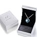 SIVERY 'Love in Eiffel' Stud Earrings with Blue Crystal, Jewelry for Women Gifts for Her (Blessed Love Necklace)