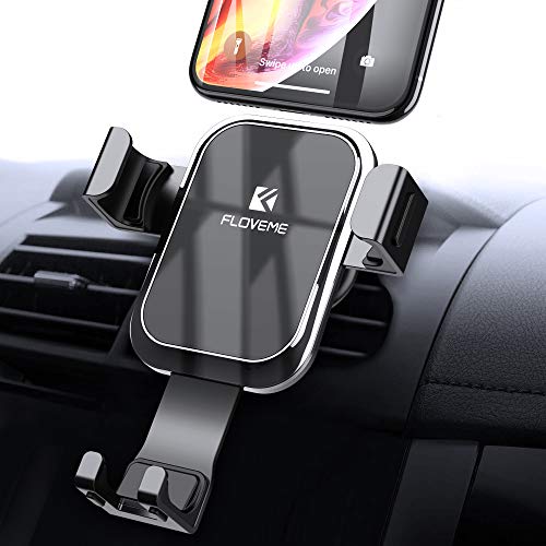 Gravity Car Phone Mount FLOVEME Cell Phone Holder for Car Hands Free Auto Lock Air Vent Car Phone Holder Compatible iPhone XS MAX X XR 8 7 6 Plus Samsung S10 S10E S9 S8 Plus S7 Edge Note 8 9 LG Google