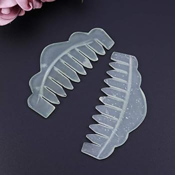 Healifty Jadeit grzebień masaż 2 szt. projekt fal jadeit ...