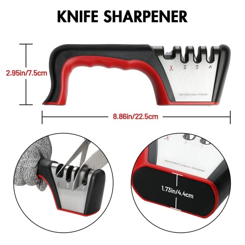 Simple Deluxe 4 in 1 Knife Sharpener 4 Stage Professional Knife Accessories & Scissors
