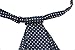 PAN PA Women's Bow Ties Work Wear Accessories Grid Cravat Navy Blue