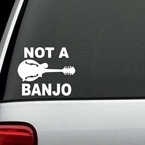 Not A Banjo Mandolin Decal Sticker Die Cut Decal Sticker For Windows, Cars, Trucks, Laptops, Etc (5 x 6 inches)