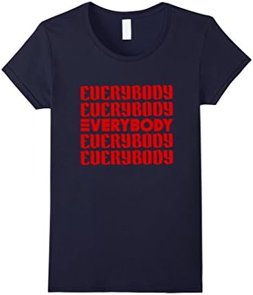 Women's Funny Logic Everybody t-shirt Large Navy