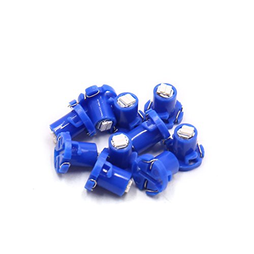 uxcell 10Pcs T4.2 3014 2-SMD Blue LED Dashboard Gauge Light Lamp Bulb for Car Interior