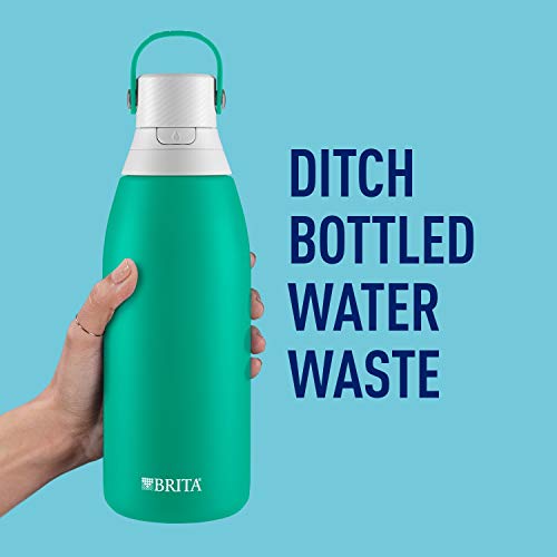 Brita Insulated Filtered Water Bottle with Straw, Reusable, Stainless