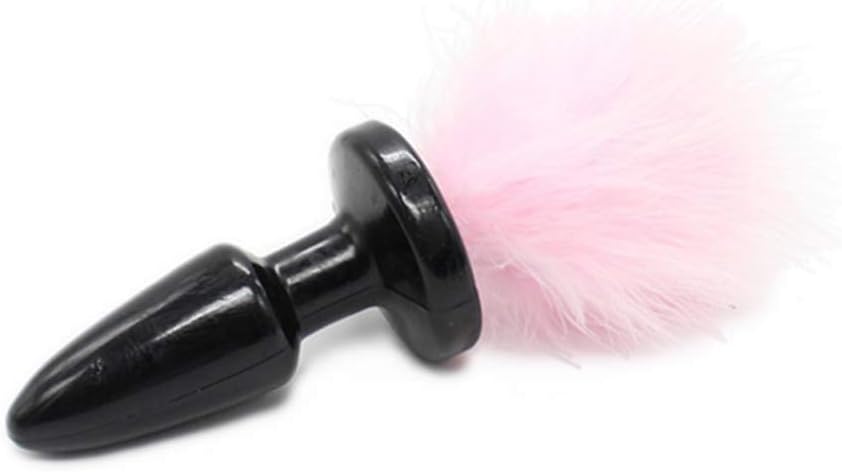 HSBHSJ Pink Artificial Tail Couple Game Role-Playing Prop Rabbit Tail Plug Love, Medium