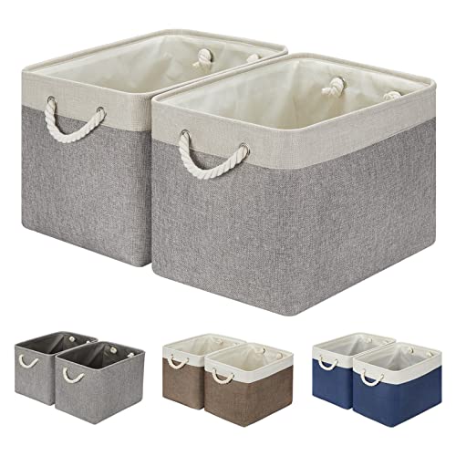 WLFRHD Storage Baskets for Organizing 2Pack 16x12x12 Storage Bin with