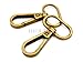 CRAFTMEMORE Snap Hook Swivel Push Gate Lobster Clasps Fashion Clips Purse Making FS10 Pack of 10 (Antique Brass, 1 Inch)