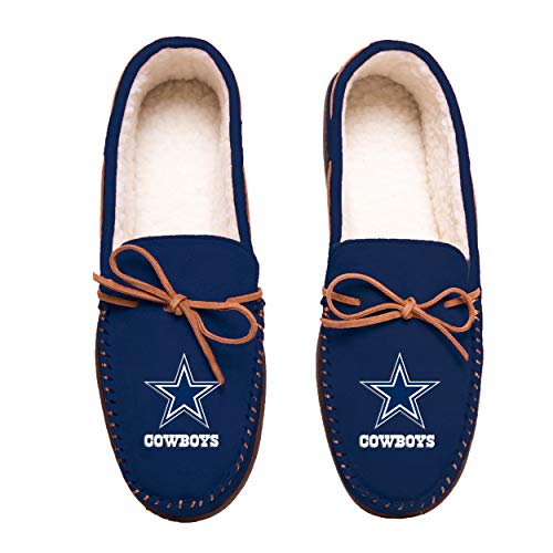 FOCO Football Mens Team Color Big Logo Moccasin Slippers Shoe - Pick Team