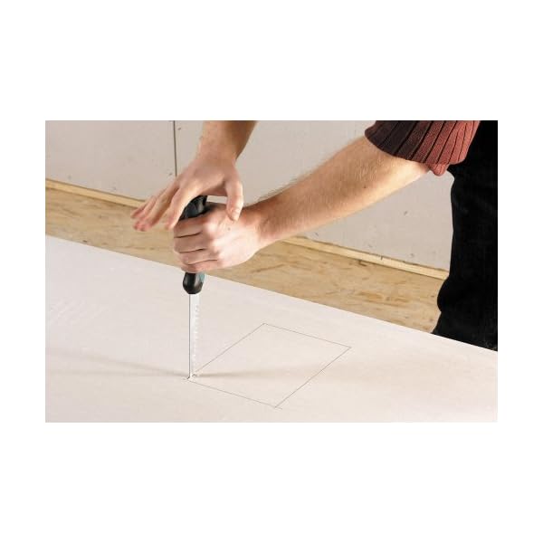 wolfcraft Hand-StichsÃ¤ge I 4033000 I FÃ¼r Ausschnitte in Gipskarton - Robuste, langlebige SchneidzÃ¤hne & Ergonomischer 2-Komponenten-Griff - FÃ¼r DIY Projekte – Bild 4