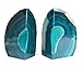 Crystal Allies Gallery: Pair of Small Polished Agate Geode Halves Bookends w/Authentic Stone Card - 1lb to 3lb
