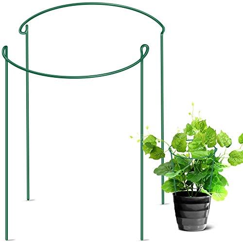 LEOBRO soporte de jardín estaca, paquete de 2 soportes de metal ...
