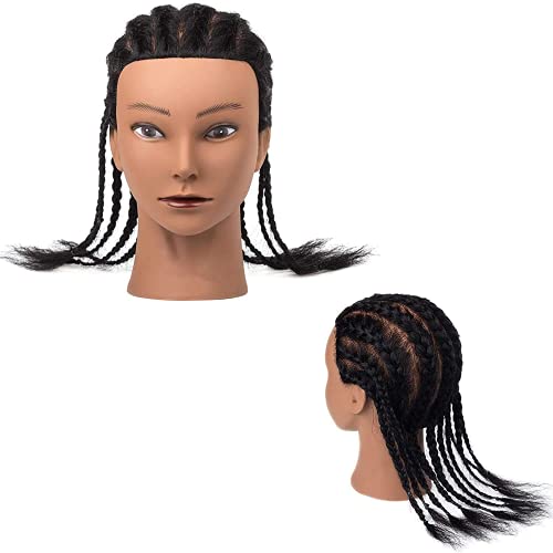 Mannequin Head With Human Hair By Tistaya Manikin Head With Human Training Head Cosmetology Manikin Practice Head with Clamp Stand