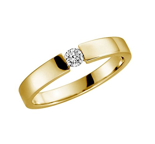 Verlobungsring 375 9 Karat Gelb oder Weißgold Antrag-Ring alle Größen von 48 bis 62