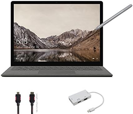 2017 Surface Laptop Bundle (4 Items): Surface Laptop Graphite Gold Core i5, 8GB, 256GB SSD, Surface Pen Platinum, Mini DisplayPort Adaptor and HDMI Cable