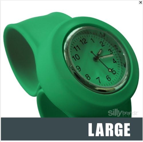 Silly Slapz SW-Green Slap Watch Round Large, Green
