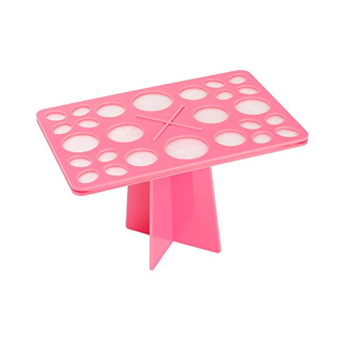 Docolor 26 Mix Size Makeup Brush Holder Air Drying Organizer Tools-Pink