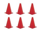 Champion Sports 9 Inch Colored Cones All Red - Set of 6