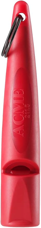 ACME Dog Whistle No. 210.5 Alpha Matte Black with Free Band Carmine Red view 3