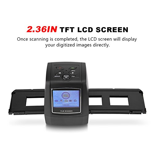 V BESTLIFE Negative Film & Slide Scanner, 2.36'' TFT LCD Screen 5MP/ 10MP USB 135/ 35mm Negative Film Scanner Support SD MMC Card