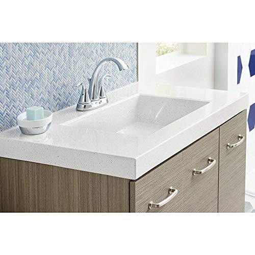 Delta Zella 4 in. Centerset 2Handle Bathroom Faucet with Metal Drain Assembly in Chrome