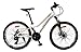 YEOGNED 24″ Suspension Variable Speed Aluminum Mountain Bike Suitable for Teenagers Aged 16+ 4 Colors (White)thumb 1