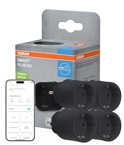 OSRAM SMART+ WiFi Matter Outdoor Plug Außensteckdose, 3680W, 16A, IP44, schwarz, Garten, Balkon