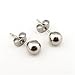 CARLWAY 5 Pairs Ball Stud Earrings Set for Men Women Hypoallergenic Stainless Steel Ear Studs