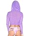 iHeartRaves Mesh Hoodie Rave Top (Small, Purple)