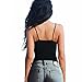 Kwok Blouse, Women's Bra Crop Bustier Bralette Corset Tops Tank T-Shirt (XL, Black)