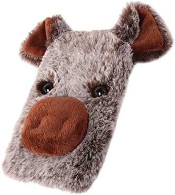 Phone Cover for Huawei nova 3, Plush Cartoon Pig Phone Case, Cute Cover Fluffy Furry, TPU Soft Phone Case Protective Shockproof Back Case for Huawei nova 3 (Brown)