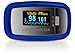 AccuMed CMS-50D1 Fingertip Pulse Oximeter Blood Oxygen Sensor SpO2 for Sports and Aviation. Portable and Lightweight with LED Display, 2 AAA Batteries, Lanyard and Travel Case (Blue)