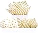 UNIQOOO 60 Sheets 20X26 Premium Metallic Gold Tissue Gift Wrap Paper Bulk - Stripe, Polka Dot, Wave Gold - Recyclable Gift Wrapping Accessory, Perfect for Party Decor, Gift Bags, DIY Crafts