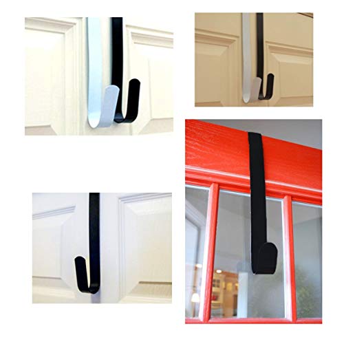 Hangorize Premium Metal Over The Door Wreath Hanger 12 Inches 3 Pack (White)