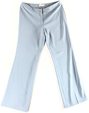 Calvin Klein Womens Wide-Leg Flat-Front Dress Pants Blue 12