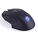 SROCKER C10s 2.4GHz Wireless Silent Click Gaming Mouse/Mice Soundless Mouse with Nano USB Receiver, 3 Adjustable DPI, 6 Buttons and Four-color Luminous LED for PC and Mac(Black)