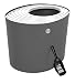 IRIS USA Top Entry Cat Litter Box with Cat Litter Scoop, Dark Gray & White, Dark Gray/White, Large PUNT-530
