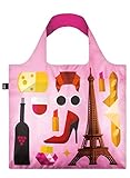 LOQI HEY Studio Paris Reusable Shopping Bag, Pink